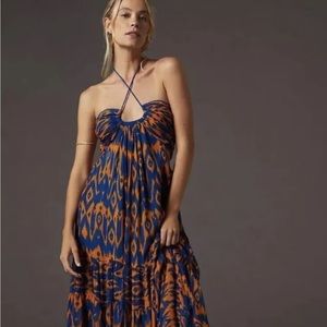 Anthropologie Verb by Pallavi Singhee Cut-Out Midi Dress